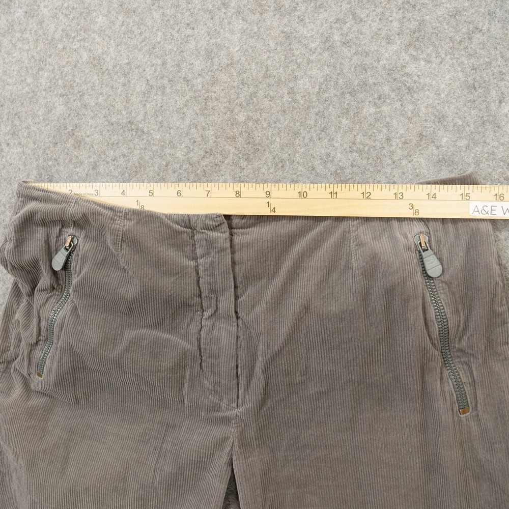 Balenciaga Pants Womens 10 Gray 42 Corduroy Mid Rise Zip Fly Ankle Zip - Picture 6 of 12